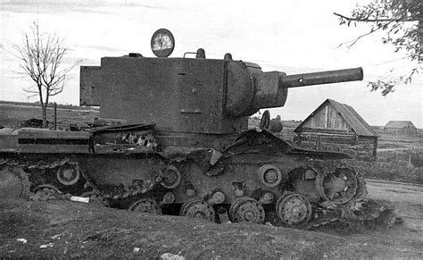 Soviet Kv 2 № B 4754 Was Destroyed In The Battle For The Town Of