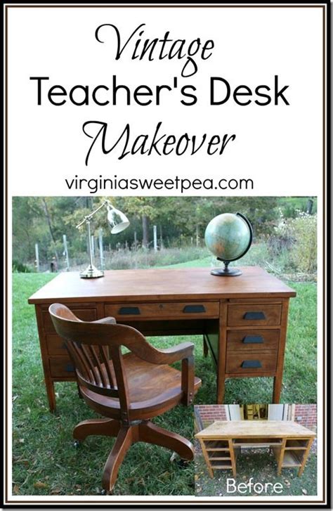 Time Savers For Busy Families Vintage Teachers Desk Makeover Sweet Pea