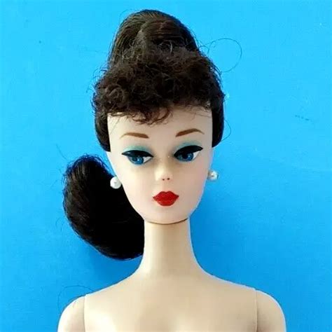 Vintage Barbie Brunette Ponytail Nude Doll Poodle Bangs Reproduction