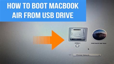 How To Boot Macbook Air From Usb Drive Youtube