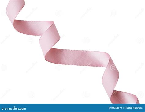 Pink Ribbon Over White Background Stock Image Image Of Award Decor