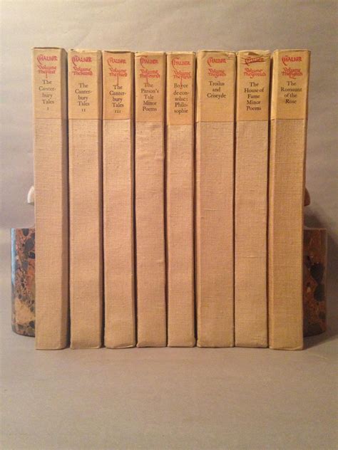 Works Of Geoffrey Chaucer Eight Volumes By Shakespeare Head Press