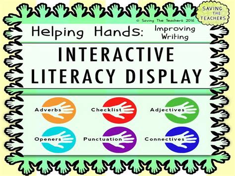 Interactive Literacy Display And Writing Help Cards Improving Writing