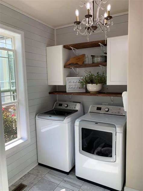 farmhouse laundry room makeover before and after the happy farmhouse