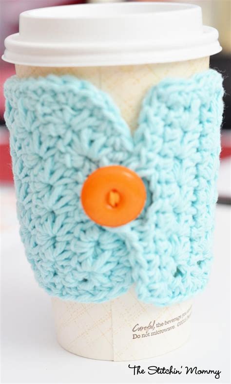 Crochet Star Stitch Pumpkin Coffee Cozy - The Yarn Box | Crochet star