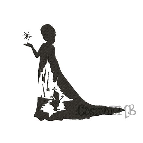 Download 7 Size Frozen Elsa Silhouette Embroidery design Machine ...