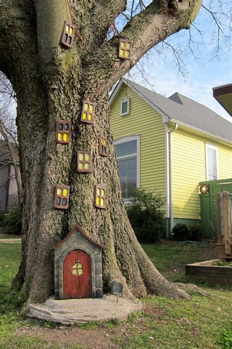 Elf House On A Tree Fairy Gardens Pinterest