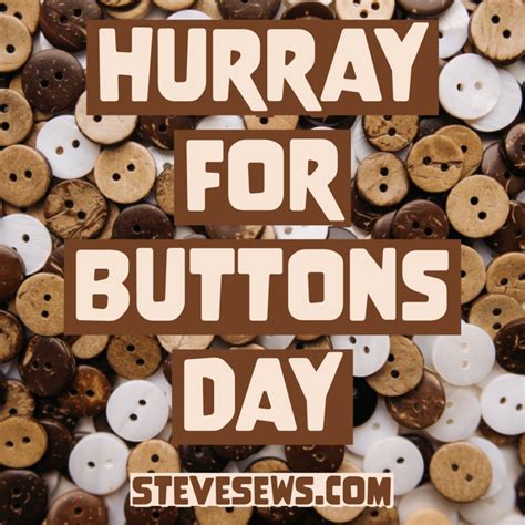 Hurray For Buttons Day Steve Sews Stuff