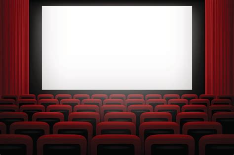Your 16:9 and 4:3 images the question is.what kinds of content do you care about most in your theater? Movie Theatre Background With White Screen Red Curtains ...