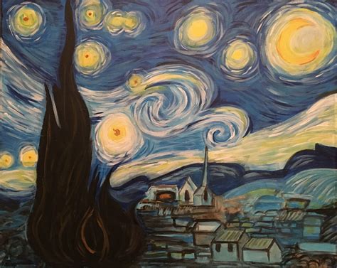 Starry Night Vintage Van Gogh Paint And Sip Adelaide