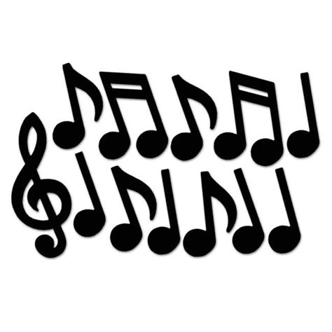 Musical Notes Silhouette Cutouts Music Themed Parties Music Note