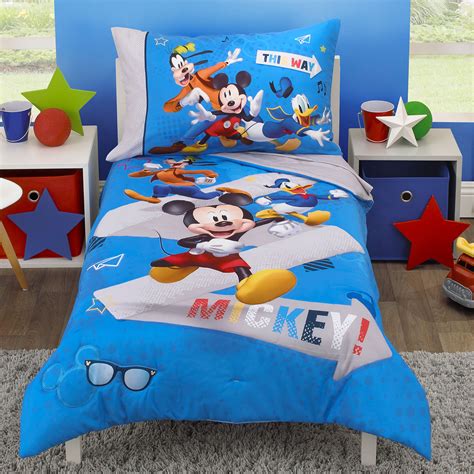 Mickey Mouse Toddler Bedding Set Disney 4 Piece Toddler Bedding Set