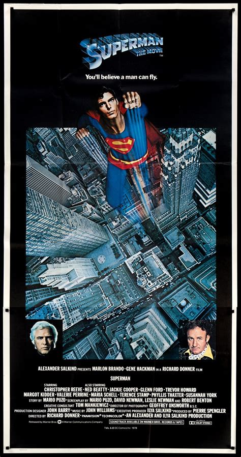 Superman The Movie 1978 Original Three Sheet Movie Poster Original