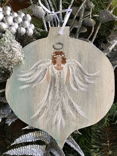 Hand Painted Christmas Angel Ornament Christmas Angel Ornaments