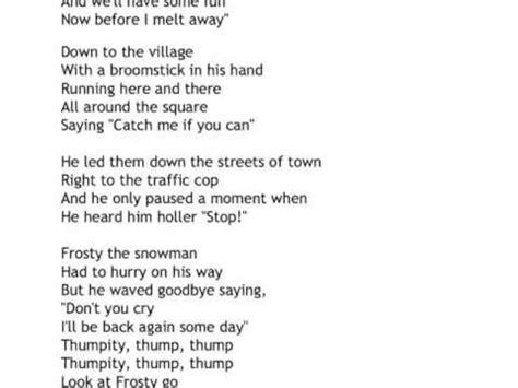 It had a full script and used howard blake's music and lyrics. Frosty the Snowman Lyrics - YouTube