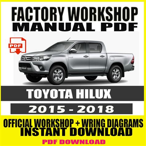 Toyota Hilux 2015 2018 Factory Repair Service Manual