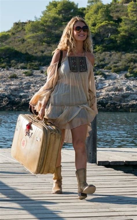 Lily james' orange skirt in mamma mia! Pin by Lauren Elizabeth Van Gundy on Lily James | Mamma ...