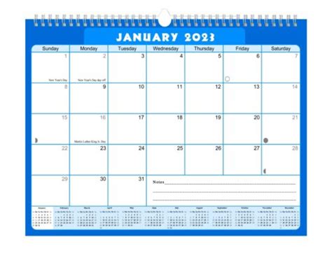 2023 Monthly Spiral Bound Walldesk Calendar 12 Months Edition 06