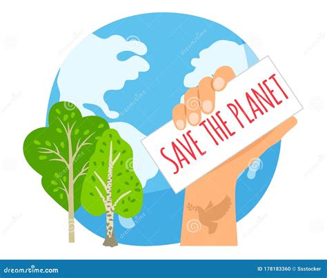 Save The Planet Illustration Stock Vector Illustration Of Leaflet