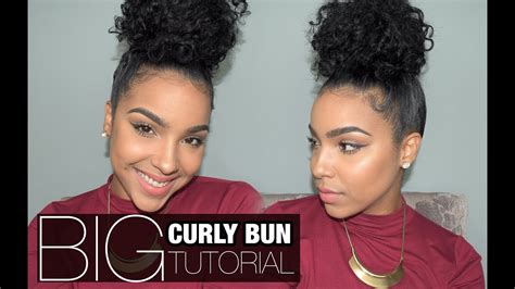 BIG Curly Bun Tutorial! - YouTube