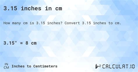 315 Inches In Cm Convert