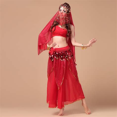 New Arrival Women Belly Dancing Costume Indian Dance Dress Girl Bellydance Costume 5 Pcs Dancer