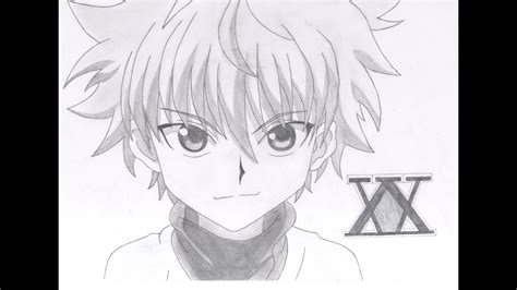 Anime Sketch Easy Killua Drawing Ansiedadedefine