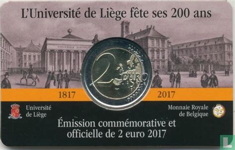 Belgium 2 Euro 2017 Coincard Nld 200 Years University Of Liege Km