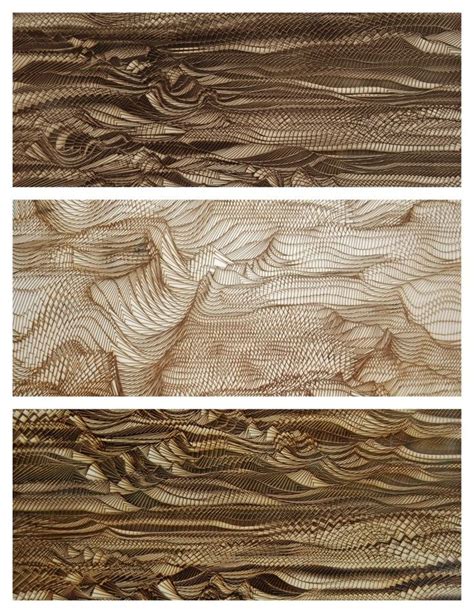 Wood Carvings Creating Interesting Textures And Line Work Geometric