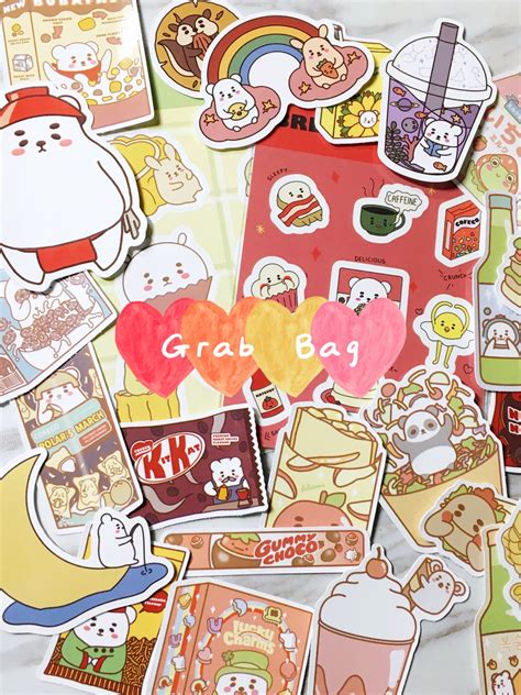 Sticker Grab Bag Random Sticker Pack Embellishments Papercraft Pe