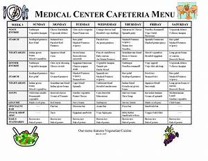 Cycle Menu Template Loma University Medical Center Cafeteria