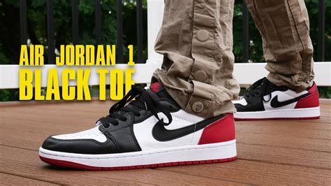 Air Jordan 1 Low Black Toe Review And On Feet Youtube
