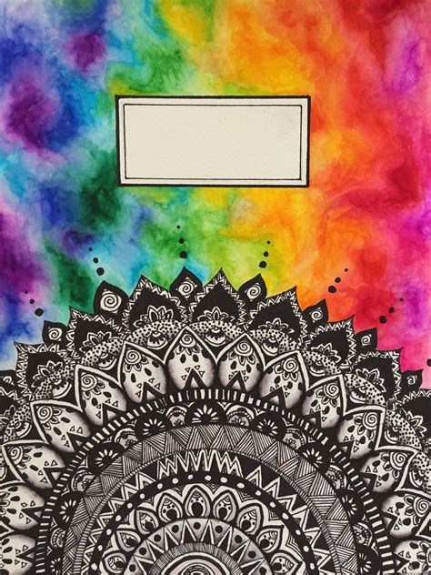 Colorful Watercolor Notebook Cover