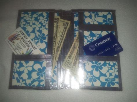 Lots of bling and a bow, just my style!! Duct Tape Wallet Server Book White Blue by StickyFingazWallets | Server book, Work diy, Duct tape