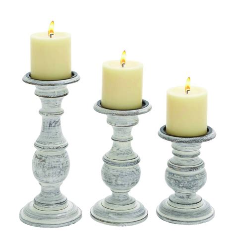 Wooden Pillar Candle Holders Functions And Shapes Decor