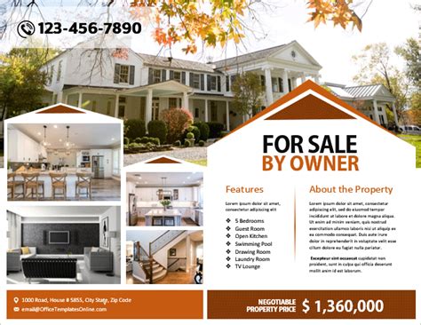 House For Sale By Owner Flyer Template Free Printable Templates