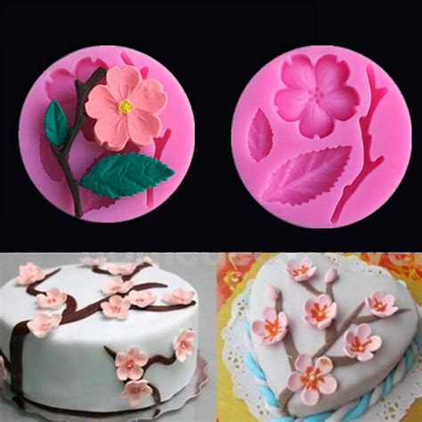 Ordne die beeren, mandelsplitter und minzblätter wie blüten auf dem kuchen an; Dream Room Silikon Backform Handgemachte Fondant Candy ...