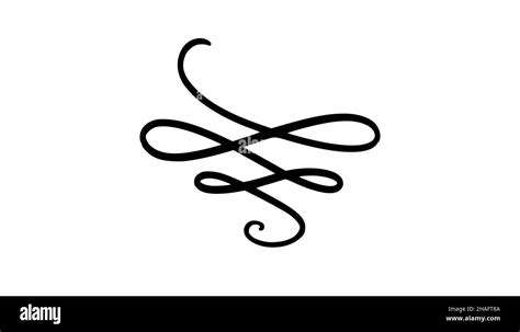 Squiggle And Swirl Line Hand Drawn Calligraphic Swirl Vector