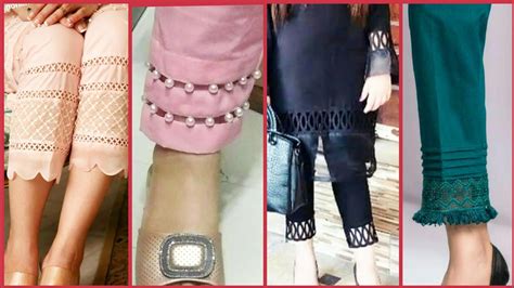 Latest Lace On Trousers And Capri Designs Ideas 2019 Youtube