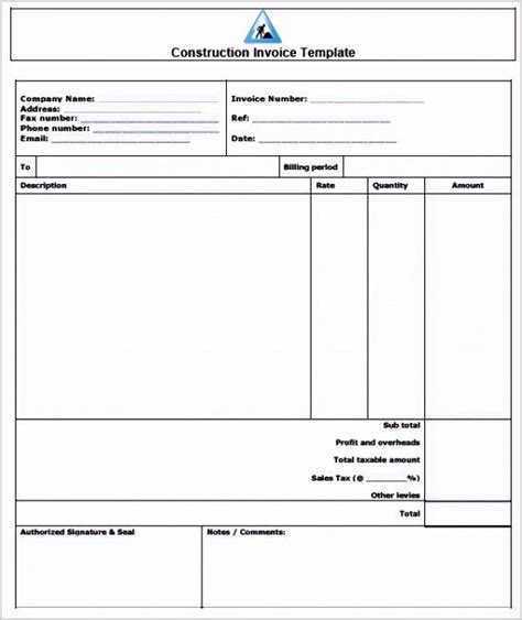 Moving Invoice Template