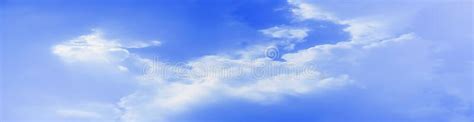 Blue Sky With White Clouds Beautiful Natural Background Bright Color