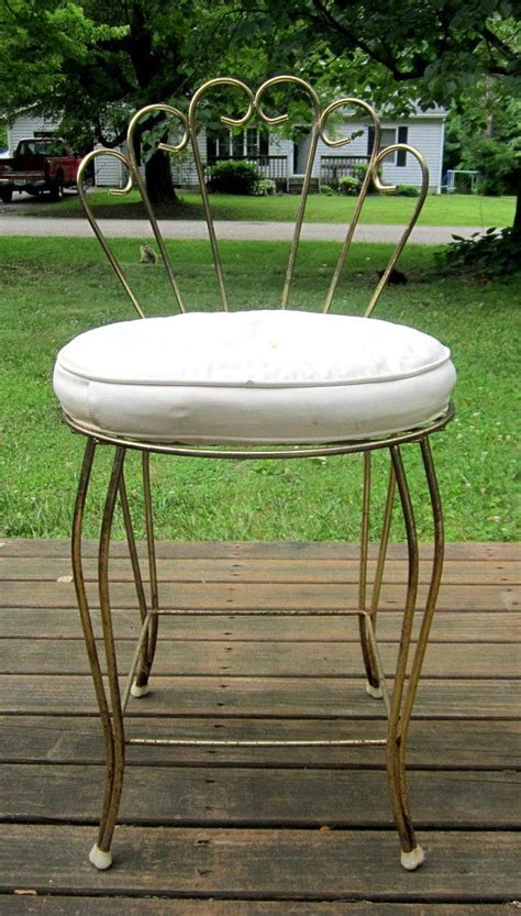 First of all, let's sum up the meaning. Metal Chair Makeup Chair Metal Vanity Seat Gold Toned ...