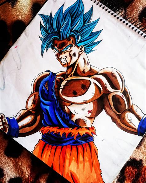 Anime super battle scene drawing yuya takahashi clip studio. Goku Super Saiyajin Blue _ Estilo Yuya Takahashi_ DBS Fan ...