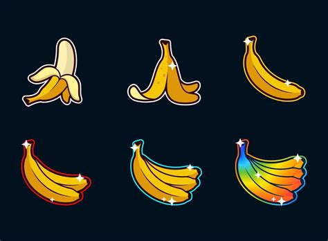Banana Badge Emotes Collection Can Be Used For Twitch Youtube Set