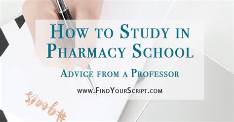 How To Study In Pharmacy School Advice From A Professor Pharmacy