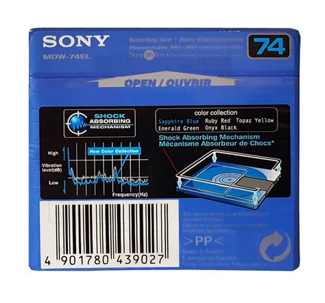 Sony Minidisc Sapphire Blue 74 Minutes Retro Style Media