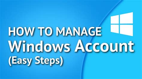 How To Manage User Accounts In Windows 10 Youtube