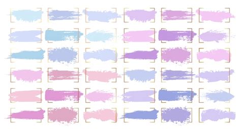 Free Vector Abstract Paint Brush Strokes Pastel Color Blobs