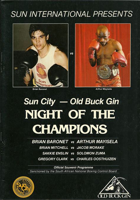 And others you may know. Brian Baronet vs Arthur Mayisela | African Ring