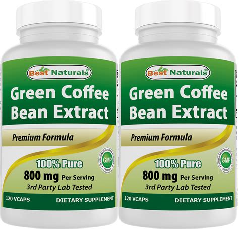 Pack Best Naturals Green Coffee Bean Extract Mg Vegetarian